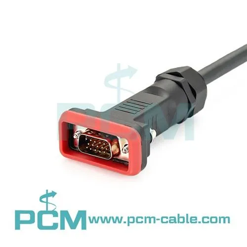 防水 VGA HD15 パネル マウント ケーブル