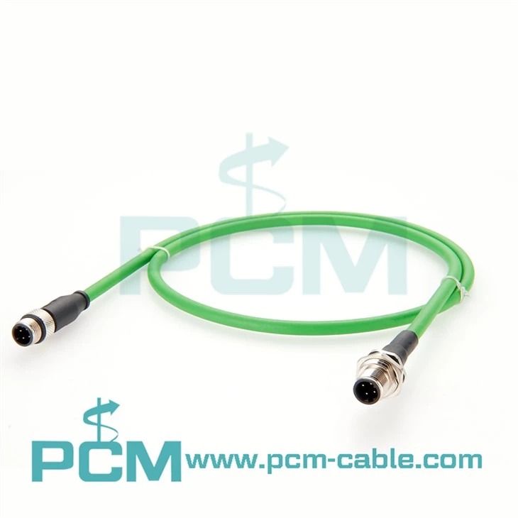 Profinet ケーブル パネル マウント M12 バルクヘッド コネクタ D コード
