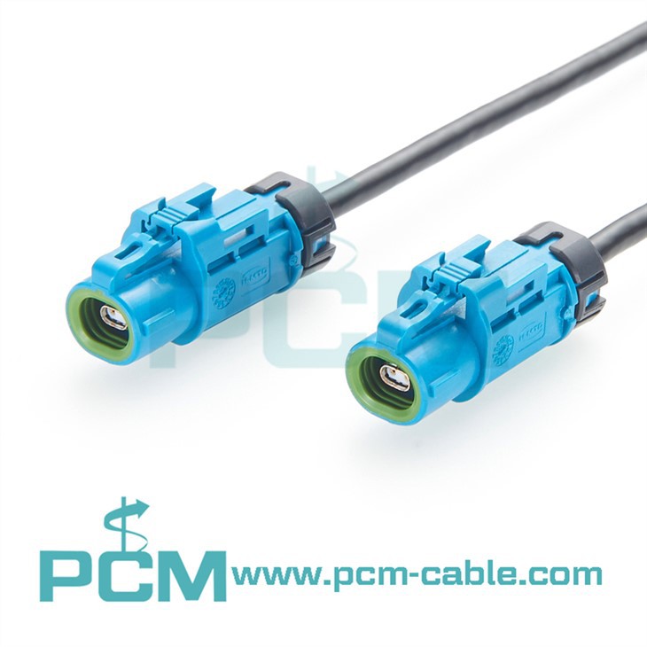 Waterproof H-MTD Female to Female Automotive Ethernet Cable Z-Coding