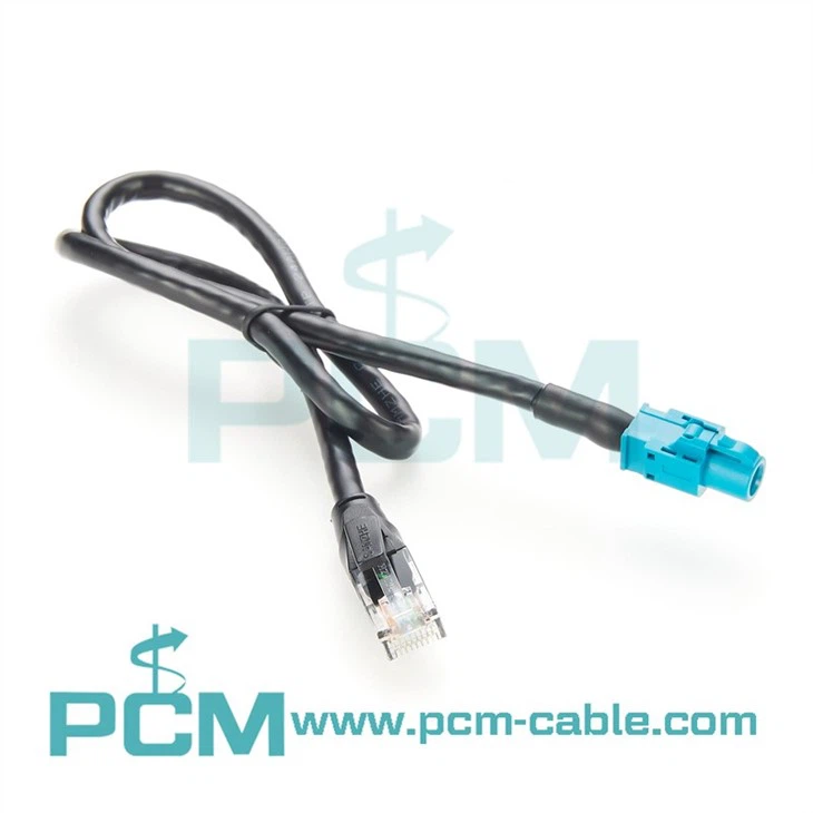 Tesla X and S Fakra LAN cable HSD to RJ45 cable assembly