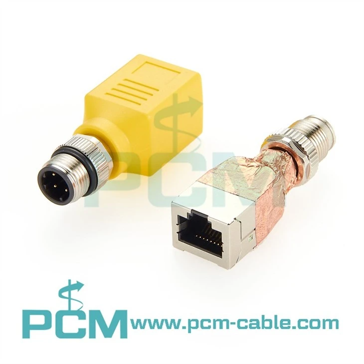 M12 D-Code to RJ45 Connector