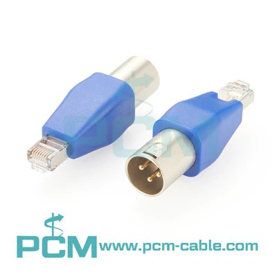 DMXアダプター3ピンXLRからRJ45男性コンバーター
