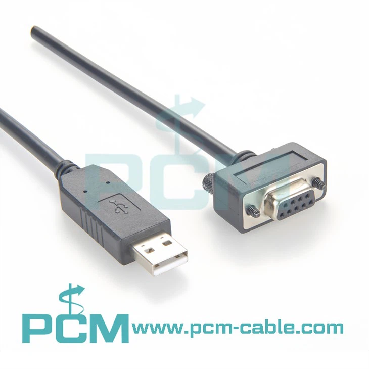 DB9 9 Pin RS232 Serial Cable Low Profile Connectors