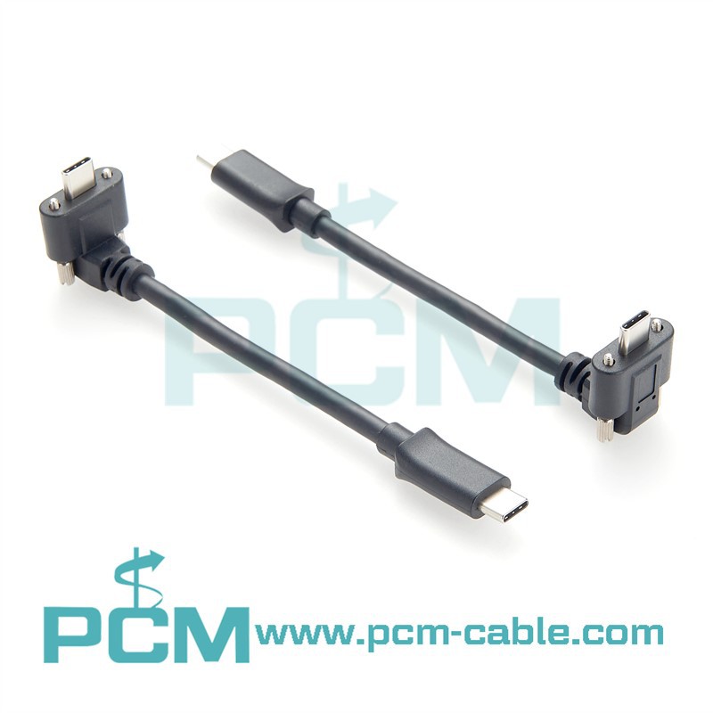 Side Screw Locking USB C to C cable